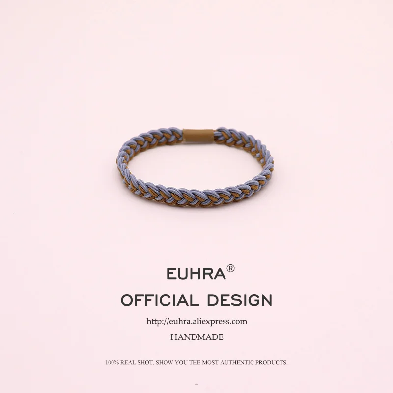 EUHRA, 5 цветов, плетеные эластичные повязки для волос для женщин и девочек, повязка для волос, Детская резинка - Цвет: Color 2