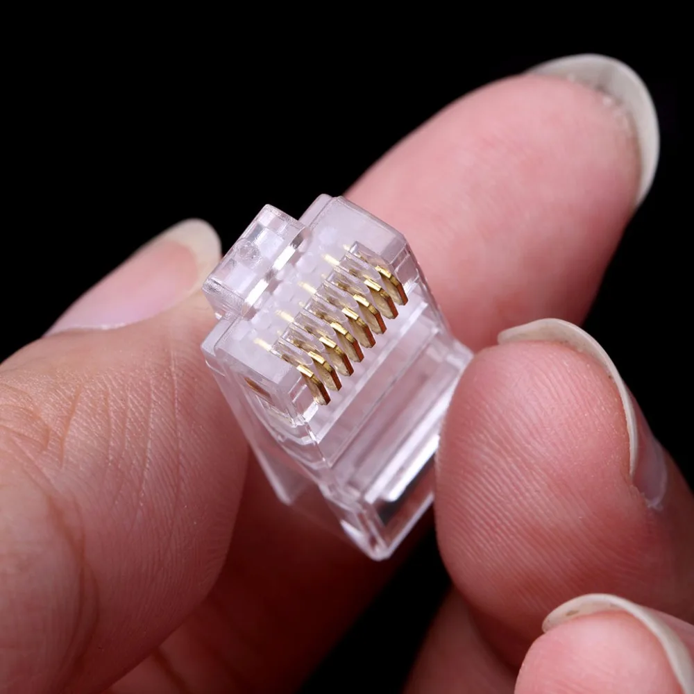 Cat6 RJ45 разъем 8Pin модульный кабель Ethernet позолоченный головка Cat 6 обжимной RJ 45