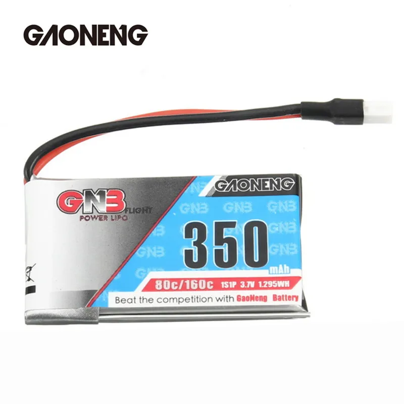 Горячая Распродажа перезаряжаемый аккумулятор Gaoneng GNB 3 7 V 350mAh 1S 80/160C Lipo белая