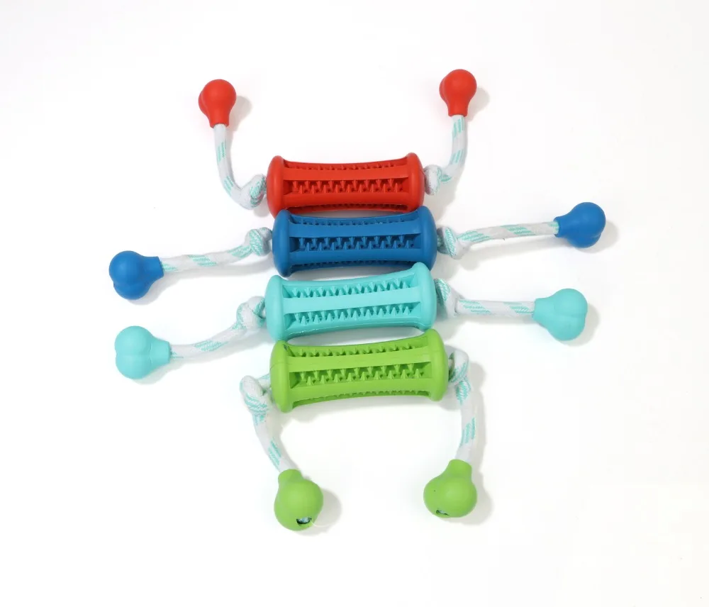 Dog Interactive Toy Leaky Feeding Rope Piercing Stick Rubber Resistant To Bite Molar Pet Dog Chew Toys Tooth Cleaning Training (15)
