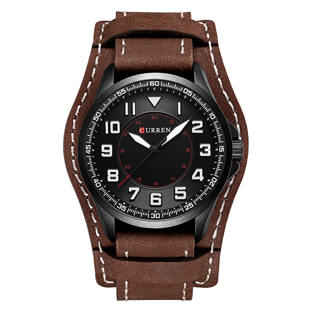 

CURREN Fashion Brand Men Sports Men Watches Digital Quartz Male Clock Leather Strap Watches Montre Hommes relogio masculino