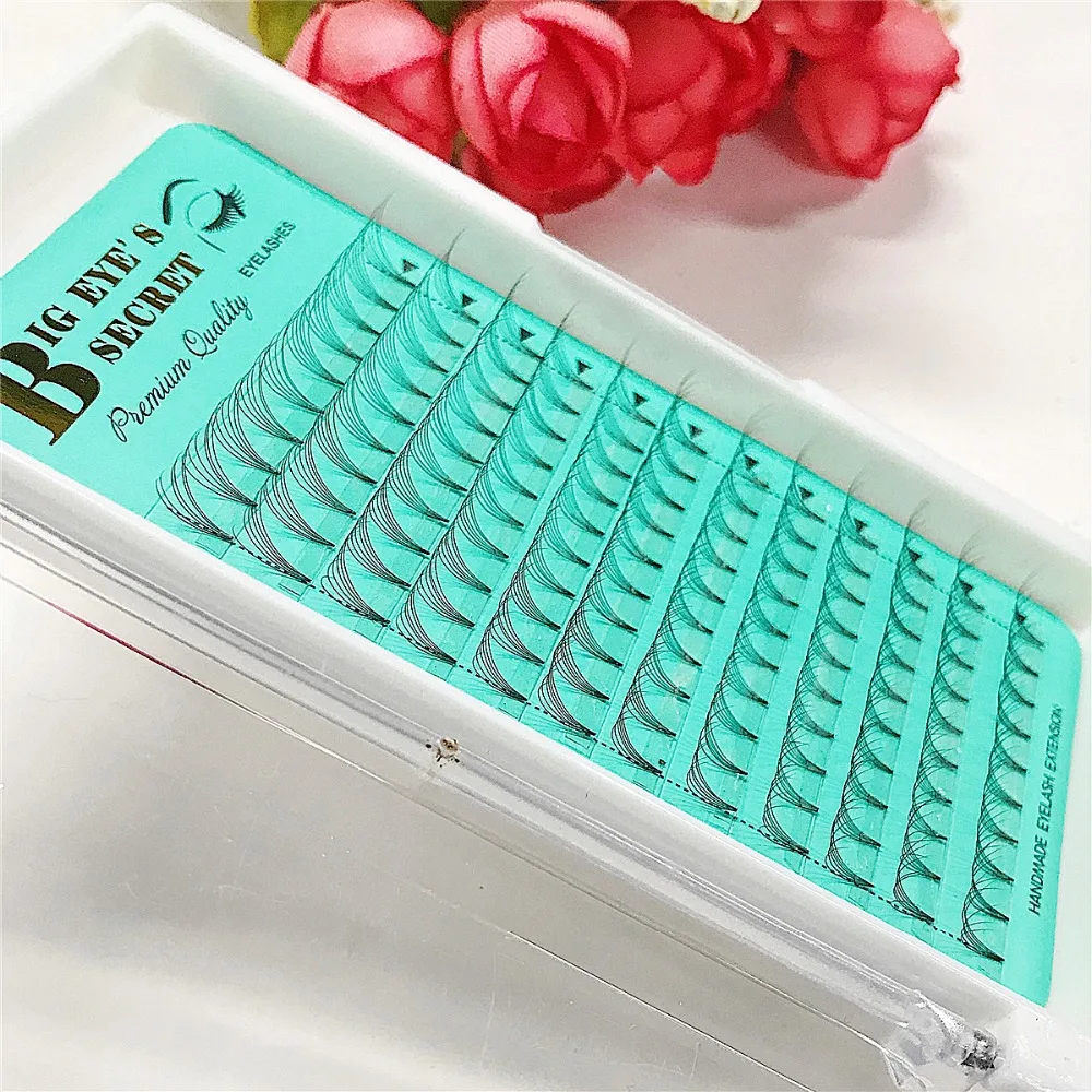 

Wholesale Short Stem Volume 6D Premade Fans Volume Professional Clustered Lashes False Mink Eyelashes