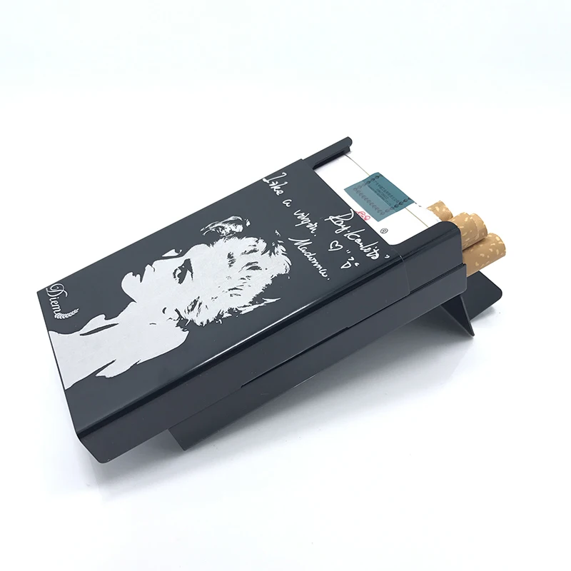 Laser Engraving Elvis Presley Cigarette Case Novelty Metal Cigarette