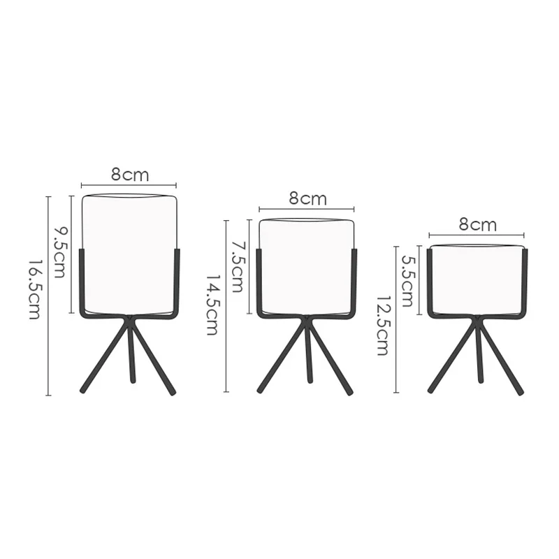 Домашний декор Ins нордическая железная линия цветочный горшок подставка для вазы открытка Клип держатель гидропонная культура цветочный контейнер