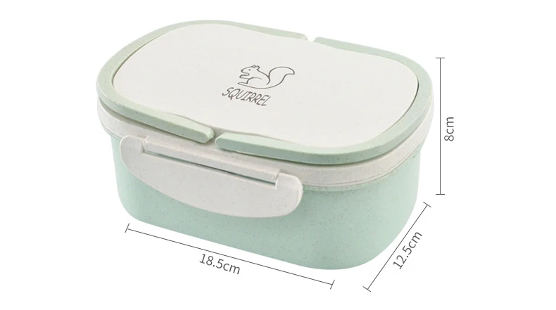 LIYIMENG Plastic Microwave Lunch Box 2 Layer Portable Dinnerware Food Storage Container Lunchbox For Picnic Office Workers B5