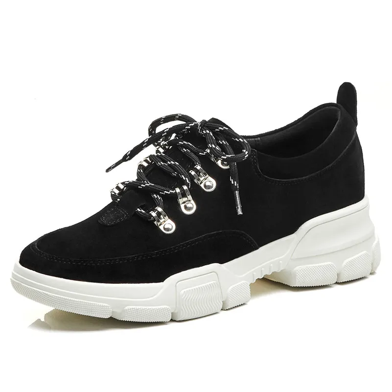 High Heels Lace Schuhe Wohnungen Sommer Up Pu Mode Neue Frauen Casual Fedonas Frühling 2019 Leder Frau Schwarzes Turnschuhe Arbeits gold XaxzwBnO8q