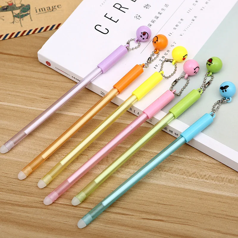 

24pcs Funny Smile Icon Charm Kids Study Office Writing Material Cute Gel Ink Pens Birthday Festival Party Takeaways Favors