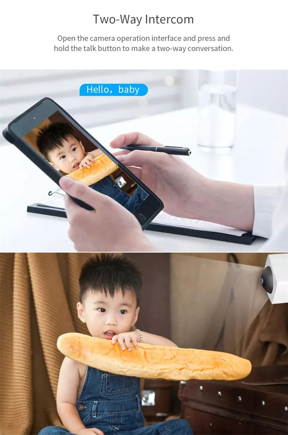 7Xiaomi Mijia XiaoVV Smart Panoramic IP Camera HD 1080P 360° Panoramic AI Humanoid Detection Night Version Work to Mi Home App