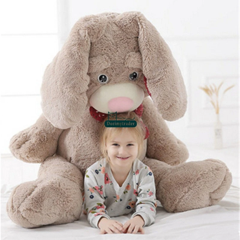 Dorimytrader Pop Giant Anime Bunny Plush Doll Big Soft Stuffed Long Ear Rabbit Animals Toy with Rose Incense Great Lover Baby Present DY61638(13)