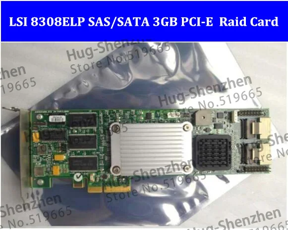 High Quality LSI 8308ELP SAS/SATA 3GB RAID Controller Card 8-port 128MB RAM PCI-EX4 RAID5 SAS Array Card 1pcs/lot цена High Quality LSI 8308ELP SAS/SATA 3GB RAID Controller Card 8-port 128MB RAM PCI-EX4 RAID5 SAS Array Card 1pcs/lot цены онлайн