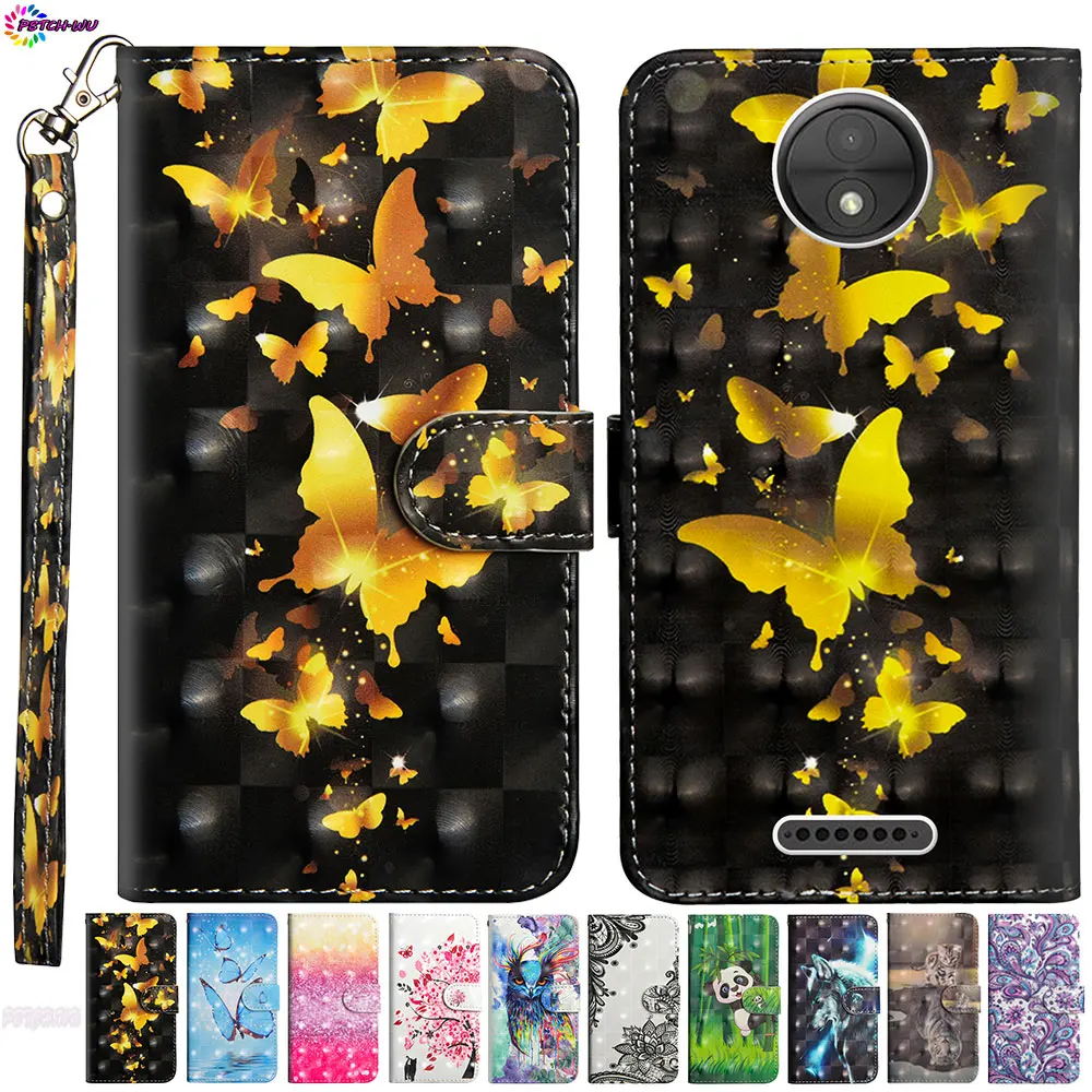 

3D Painted Case For Motorola Moto C XT1754 XT1750 XT1755 XT1758 Phone Flip Wallet Cove For Motorola MotoC XT 1754 1750 Box Capa