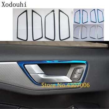 

Car styling cover stick trim stainless steel inside door inner built bowl handle 4pcs For Ford Focus 2018 2019 2020