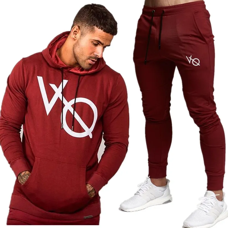 

Brand spring Sport Suits Men Fitness Tight Hoodies Joggers Sweatpants Sets Gym Jogging Tracksuits Jacket Pants Running Set Male