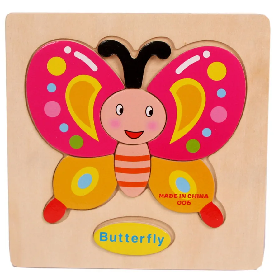 Download Fashion Wooden Butterfly Puzzle Educational Developmental ...