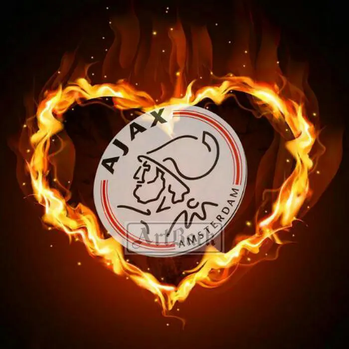 

Full Square 5d Diamond Painting Football Badge Rhinestone AJAX Heart Pattern Diamond Embroidery 3d Mosaic Home Decor