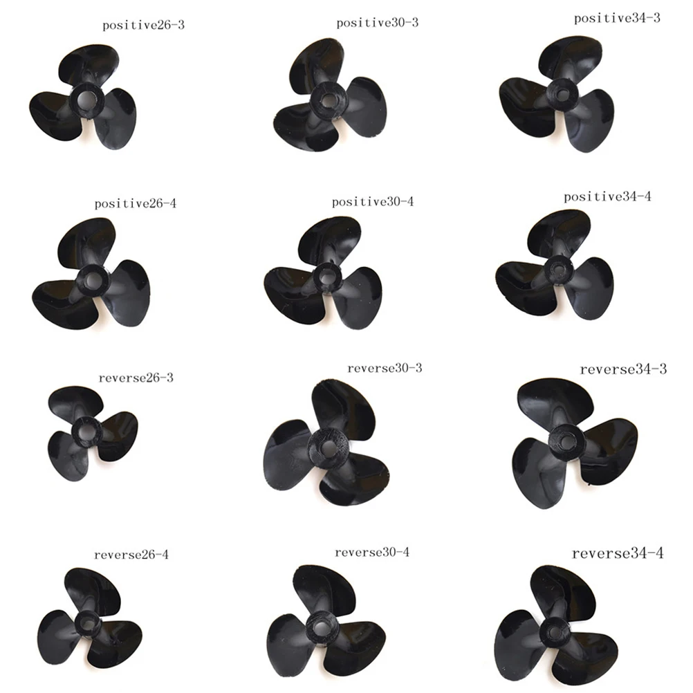 1PCS font b RC b font Boat Three Blades Paddle Nylon Boat Propeller Positive Reverse Screw