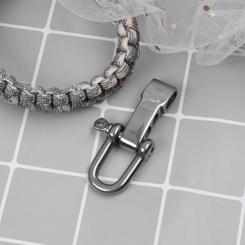 الفولاذ المقاوم للصدأ U مرساة تكبل خابور برغي سوار Paracord مشبك في الهواء الطلق بقاء حبل تركيبات