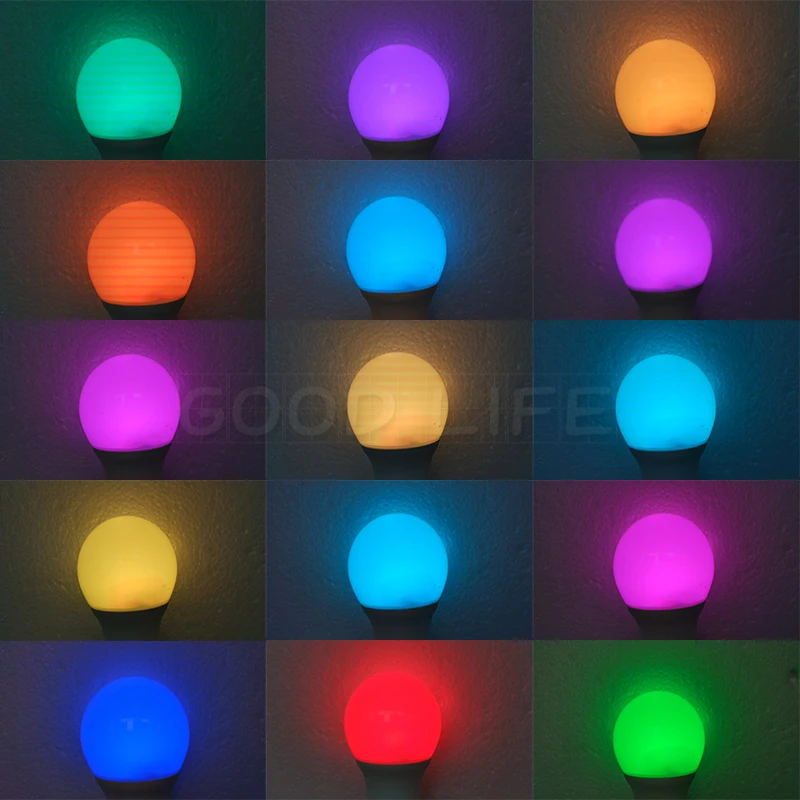 1 шт./лот E27 E14 GU10 LED RGB лампа AC110V 220В 5 Вт прожектор с регулируемой яркостью волшебное