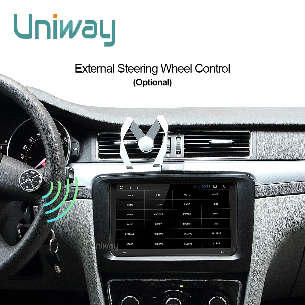 uniway ADZ9071 android 7.1 car dvd for vw passat b7 b6 golf 5 polo tiguan octavia rapid fabia with steering wheel 