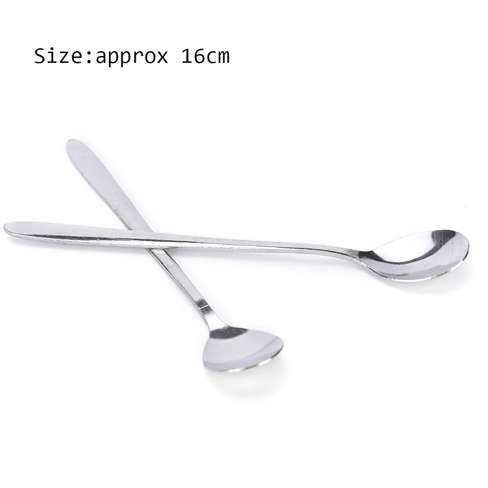 

1Pc Long Handle Spoon Ice Cream Tea Coffee Handled Long Handle Stainless Steel Spoons Flatware