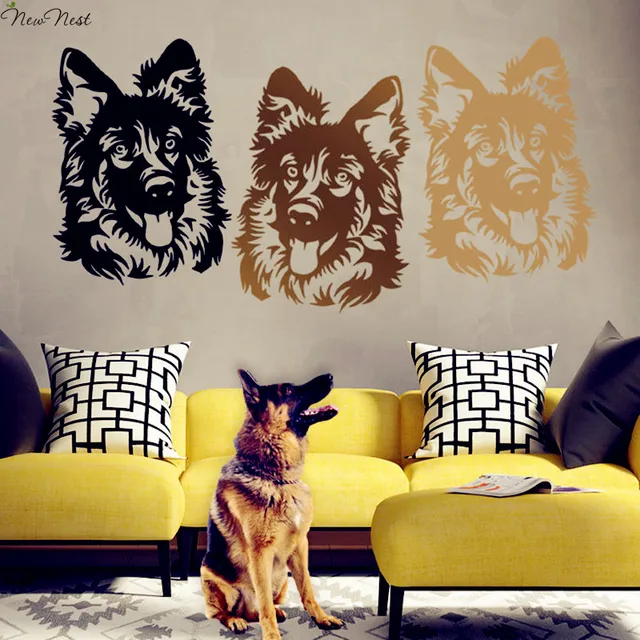 German Shepherd Dog Wall Decal Vinyl Sticker Home Decor, Shepherd ... German Shepherd Dog Wall Decal Vinyl Sticker Home Decor, Shepherd ...