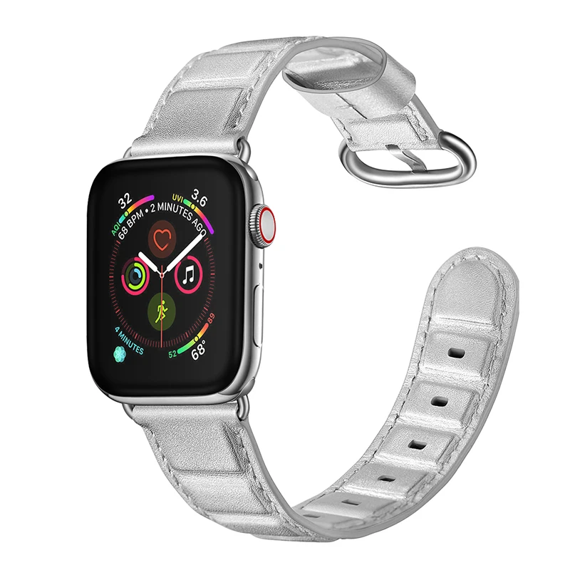 Новые Натуральная кожа Бамбук Стиль часы ремешок для Apple Watch Series 4 3 2 1 iWatch ремешки браслеты 38-40-42-44mm