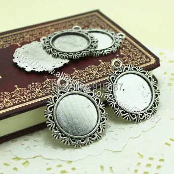 

Sweet Bell 20pcs/lot Vintage Cameo Round Cabochon Settings 20mm Antique Photo Charm Pendant 7C1199