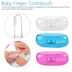 1set Silicon Children's Toothbrush Finger Baby Toothbrush Deciduous Tooth Brush for Infant Soft Teeth Clear Baby Brush with Box 1set Silicon Children's Toothbrush Finger Baby Toothbrush Deciduous Tooth Brush for Infant Soft Teeth Clear Baby Brush with Box