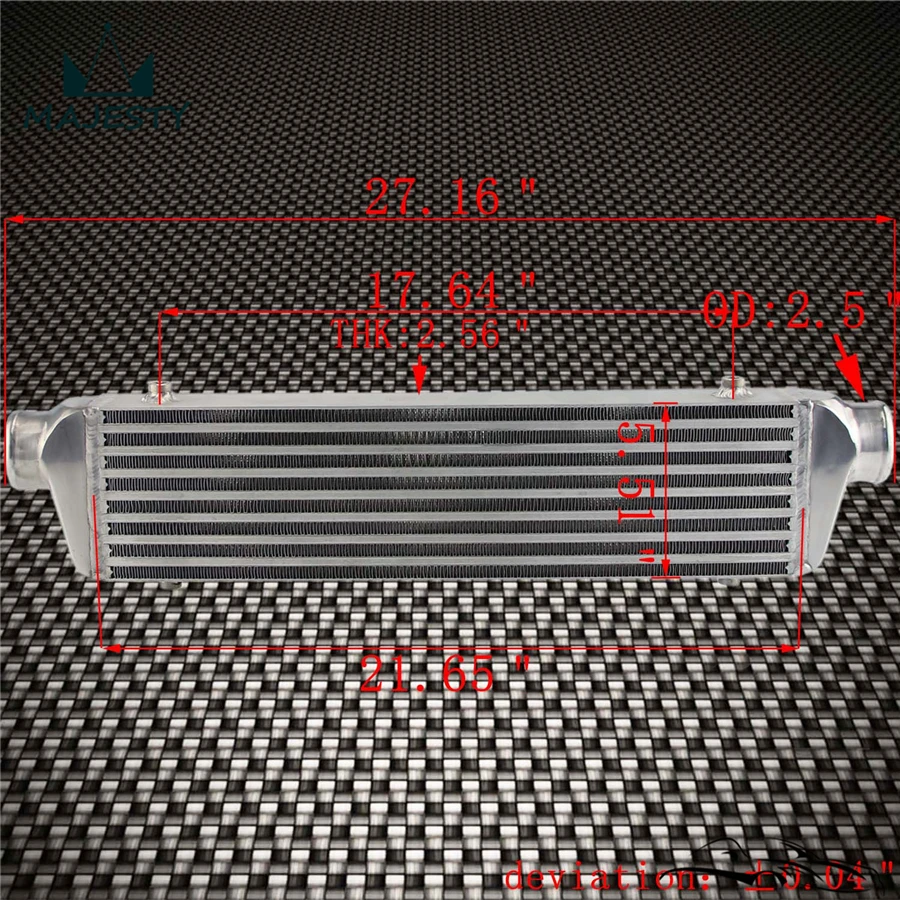 

Universal Bar&Plate Front Mount Intercooler 550*140*64 FMIC 2.5" In/Outlet