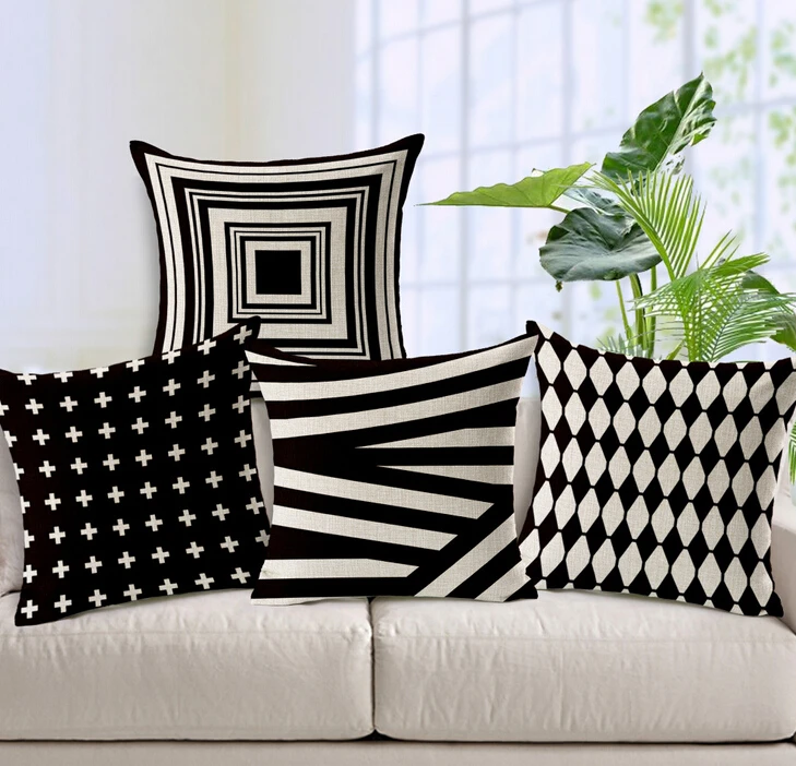 Luxury Cushioncover Pillow Pillowcase Bed Car Hotel Printed White Luxury Cushioncover Pillow Pillowcase Bed Car Hotel Printed White Geometric Home Decor Sofa Vintage Modern Cushion In From Garden On