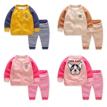 

Handmade Knitted Baby Winter set 2018 Christmas Newborn Boys Girls Set Long Sleeve Infant Cardigan+Pants Toddler Boy Clothes