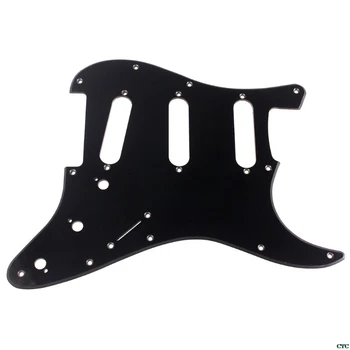 

Electric Guitar Pickguard Anti-Scratch PVC Black Plate For FD ST SSS Guitar Parts