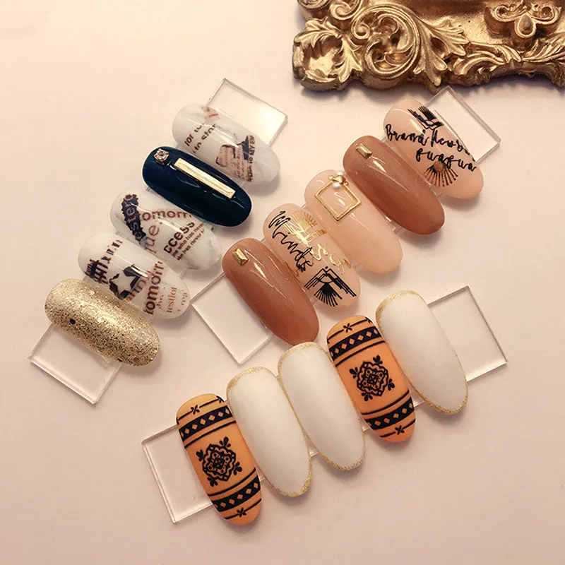 

1 sheet Nail Sticker Planet Tiger Head Lion Bronze Letter Fragmentation New Japanese Back Sticker