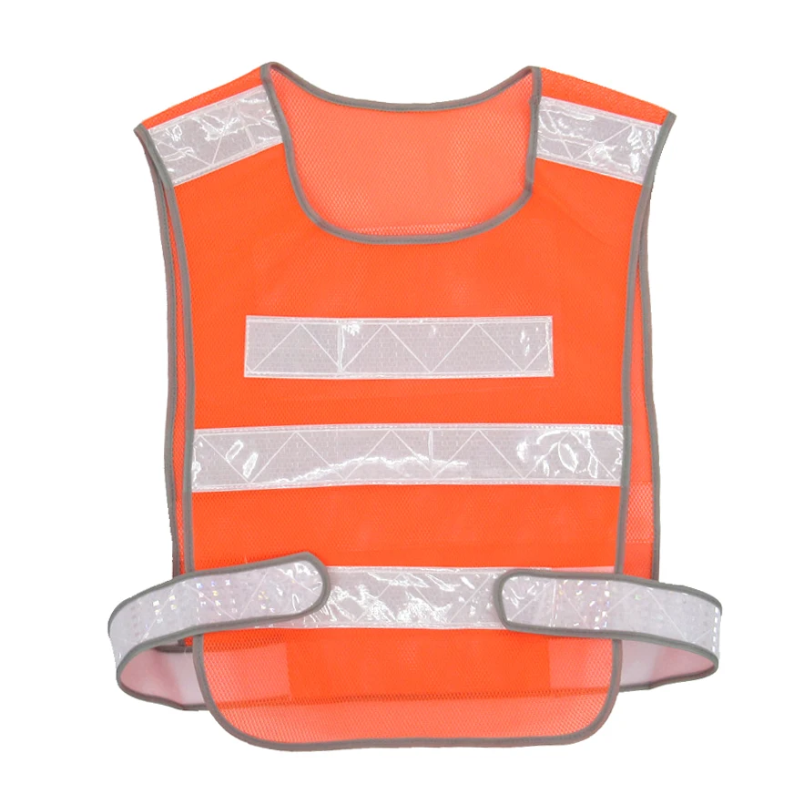 Mesh Reflective Warning Vest Safety Adjustable High Visibility Waistcoat Motorcycle Jacket Fluorescent Outdoor Clothinges