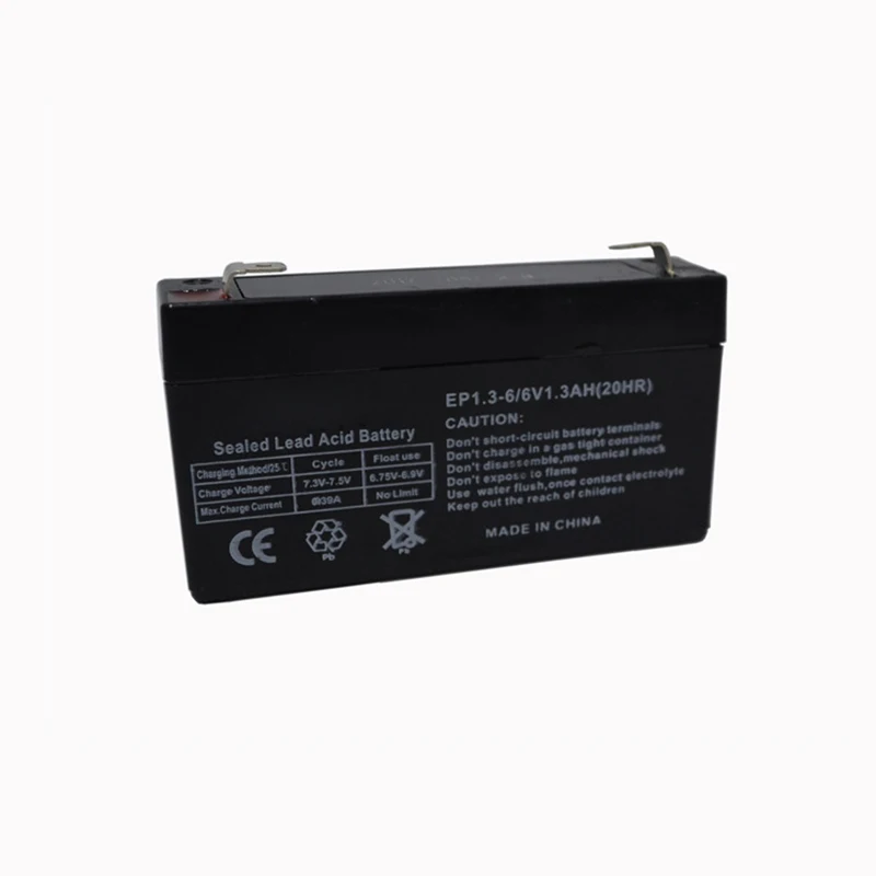6V 1.3AH Battery Sealed Storage Batteries Lead Acid Rechargeable Power Supply for LED Light Toy Car Baby Carrier lead-acid