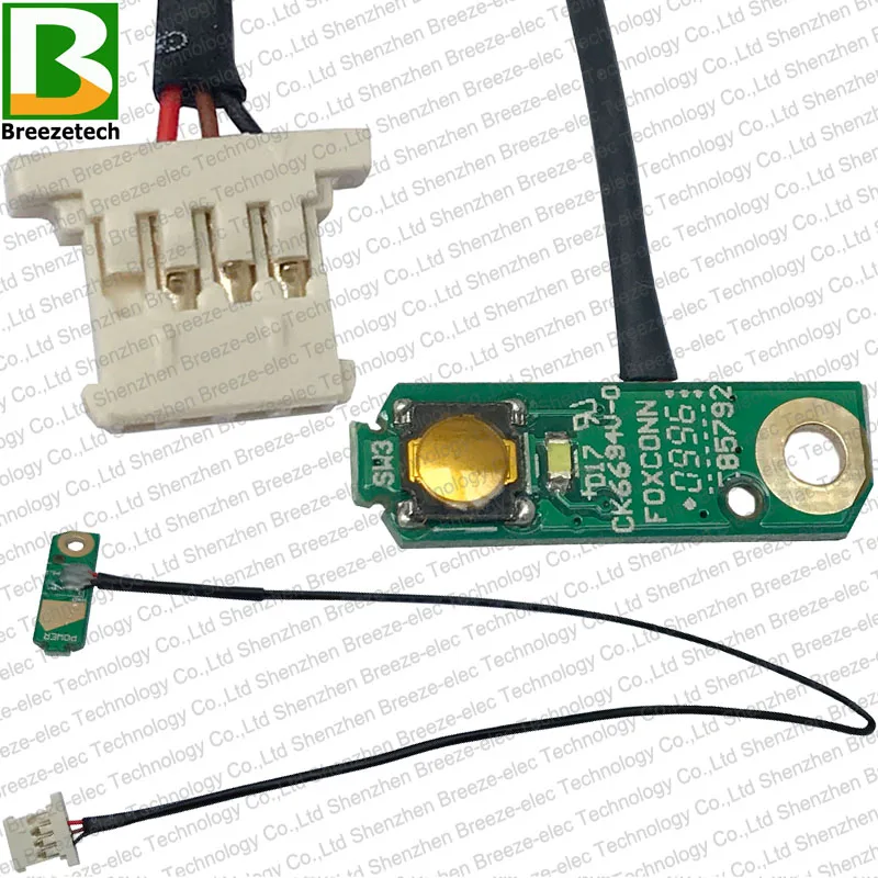 Yepyeni DC güç jak kablosu ve güç düğmesi PCB kartı DELL STUDIO 1555 1557 1558 Laptop anakart parçaları