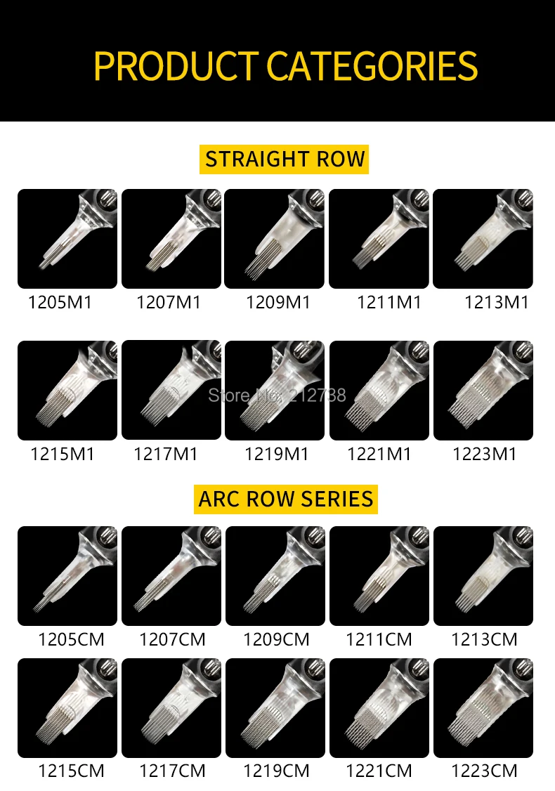 Стандартный патроны иглы татуировки 1/3/5/7/9/11/13/15/17/19/21/23 см M1 RS RL 10 шт./кор.-ручка для нанесения татуировок, микроблейдинг, Ротационная Машина иглы