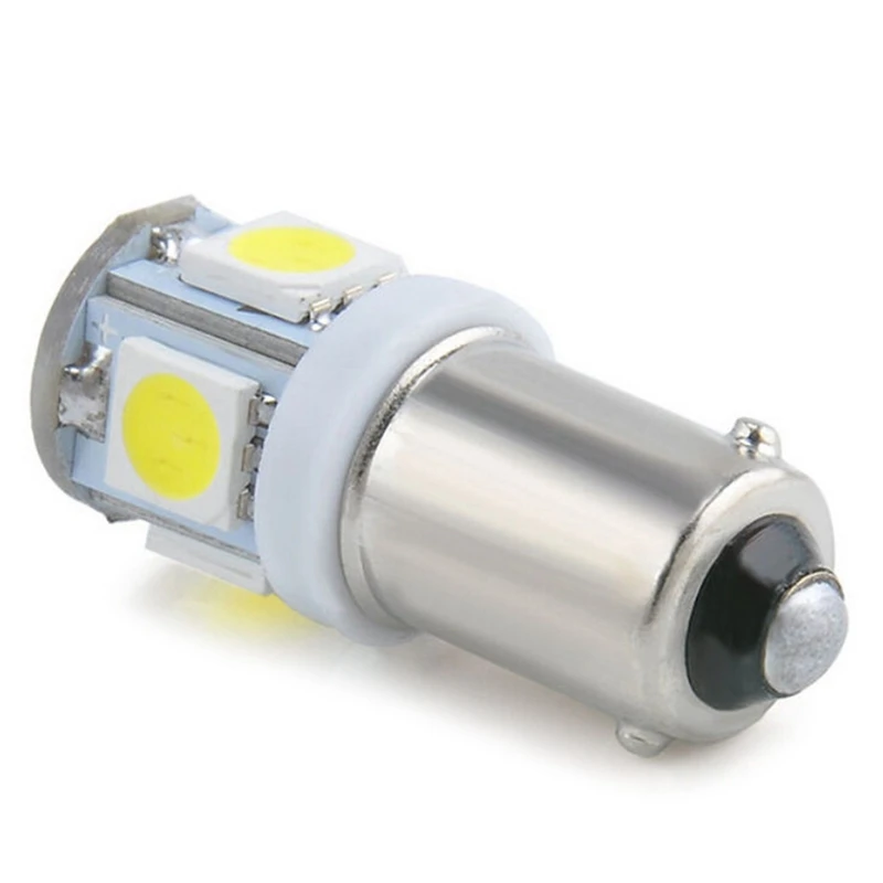 BA9S ксеноновый Белый 5050 5SMD Автомобильный светодиодный светильник авто лампа T4W H6W