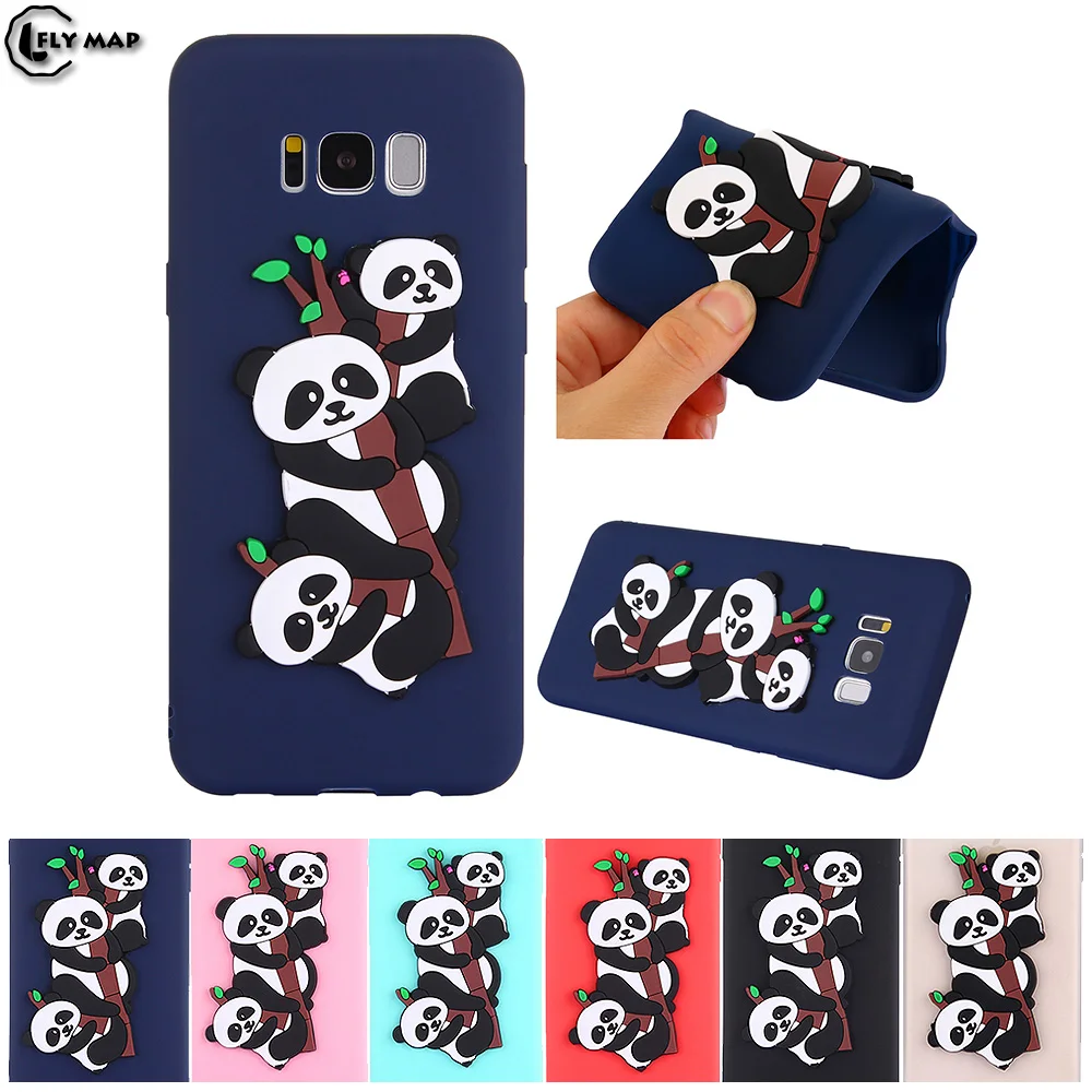 Panda Case for Samsung Galaxy S8 Plus S8Plus G955 G955F G955FD SM-G955F SM-G955FD TPU Soft Silicone protective phone Cover Shell