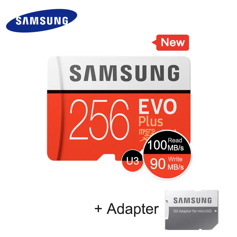 

SAMSUNG Micro SD card Memory Card 256GB EVO+ EVO Plus Class10 TF Card C10 100MB/S SDXC UHS-1 Storage Device Phone Cards 2017 New