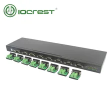 IOCREST USB 2.0 to 8-port Serial RS422 RS485 DB 9 Converter adapter FTDI chipset with serial adapter