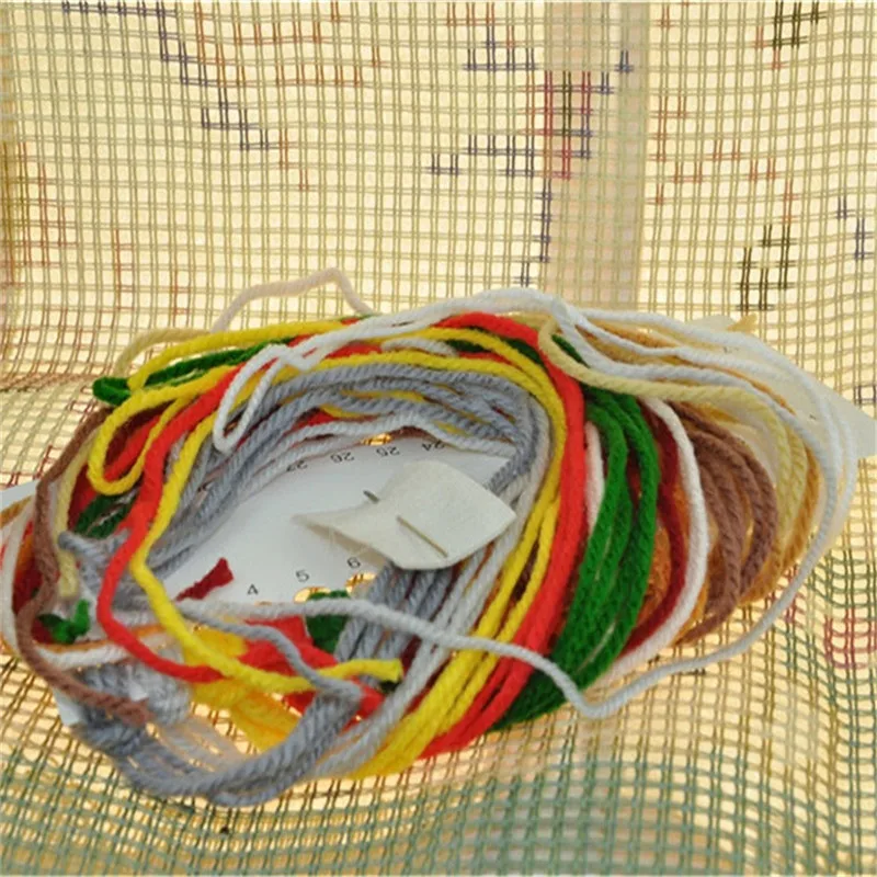 Вышивка крестиком подушка коврик сделай сам Ремесло животные защелка крюк набор рукоделие вязание крючком подушка вышивка