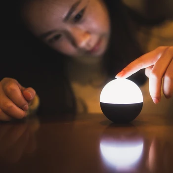 

ZYY Lovely Round Night Light LED Charge Touch Switch Creative Intelligent Sleep Night Light Bedroom Bedside Lamp Baby Feeding