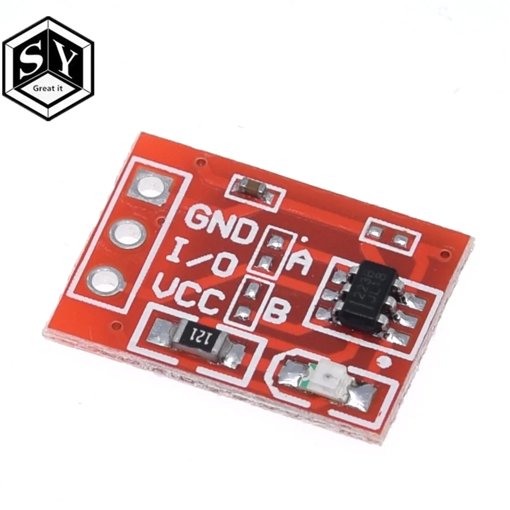 

1PCS Great IT NEW TTP223 Touch button Module Capacitor type Single Channel Self Locking Touch switch sensor buttons