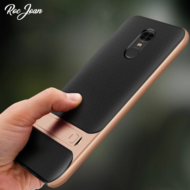 

Stand Case For Xiaomi Redmi Note 7 6 5 Plus 4X Mi 5S A1 A2 Mix 2 Cover Color Hard PC Frame Plaid Soft TPU Cover In Fitted Case