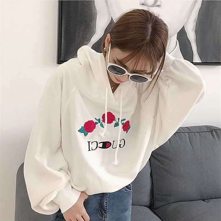 Ulzzang Harajuku женские толстовки с капюшоном и длинными рукавами пуловеры уличная