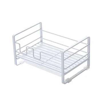 

Drainer Rack Sponge Holder Sundries Storage Basket With Tray Kitchen Dish Draining Stainless Steel Organizer Bathroom Sink Tools