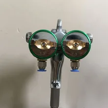 SAT1189 высокого давления сжатого воздуха пистолет силовой инструмент для рисования пневматический высокий распылитель под давлением двойная насадка хромированная краска