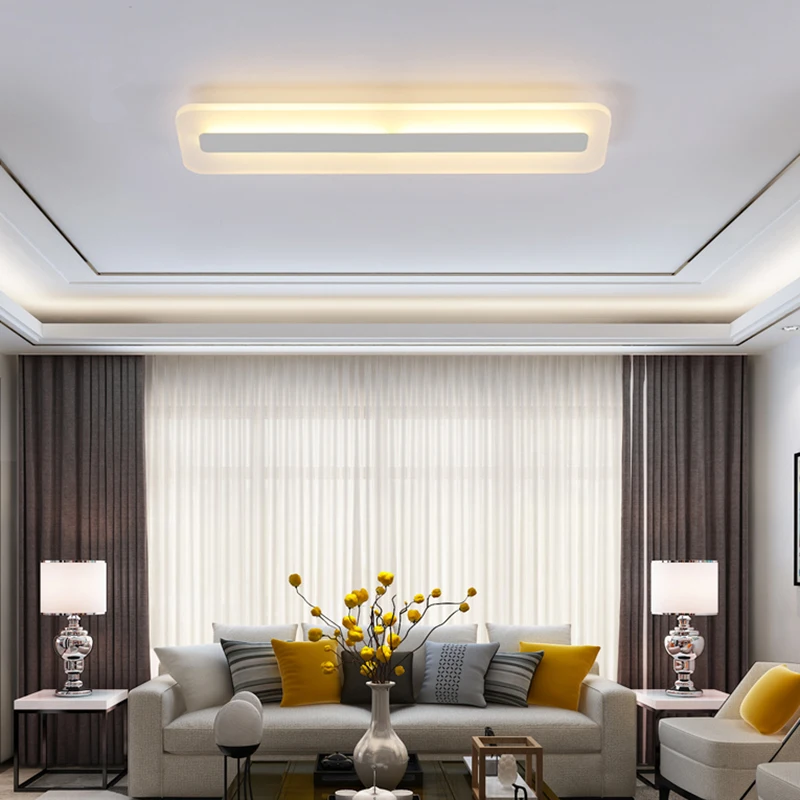 Современный минимализм высокая яркость светодиодный потолочный светильник прямоугольная спальня гостиная aisl потолочный светильник освещение lamparas de techo