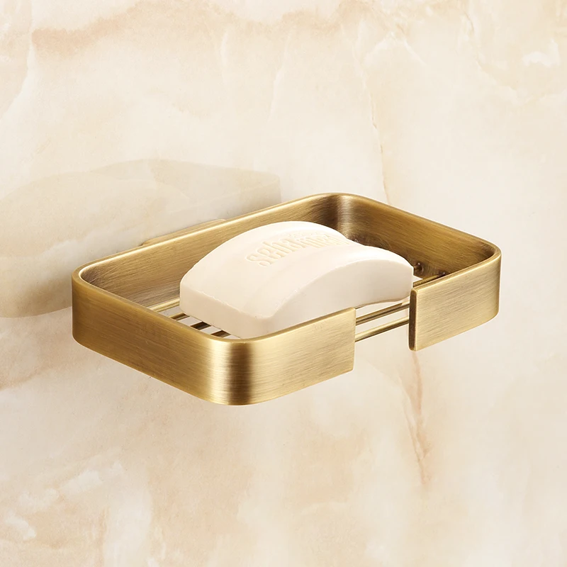 European Style Brushed Solid Copper Soap Dishes Antique Bronze Brass